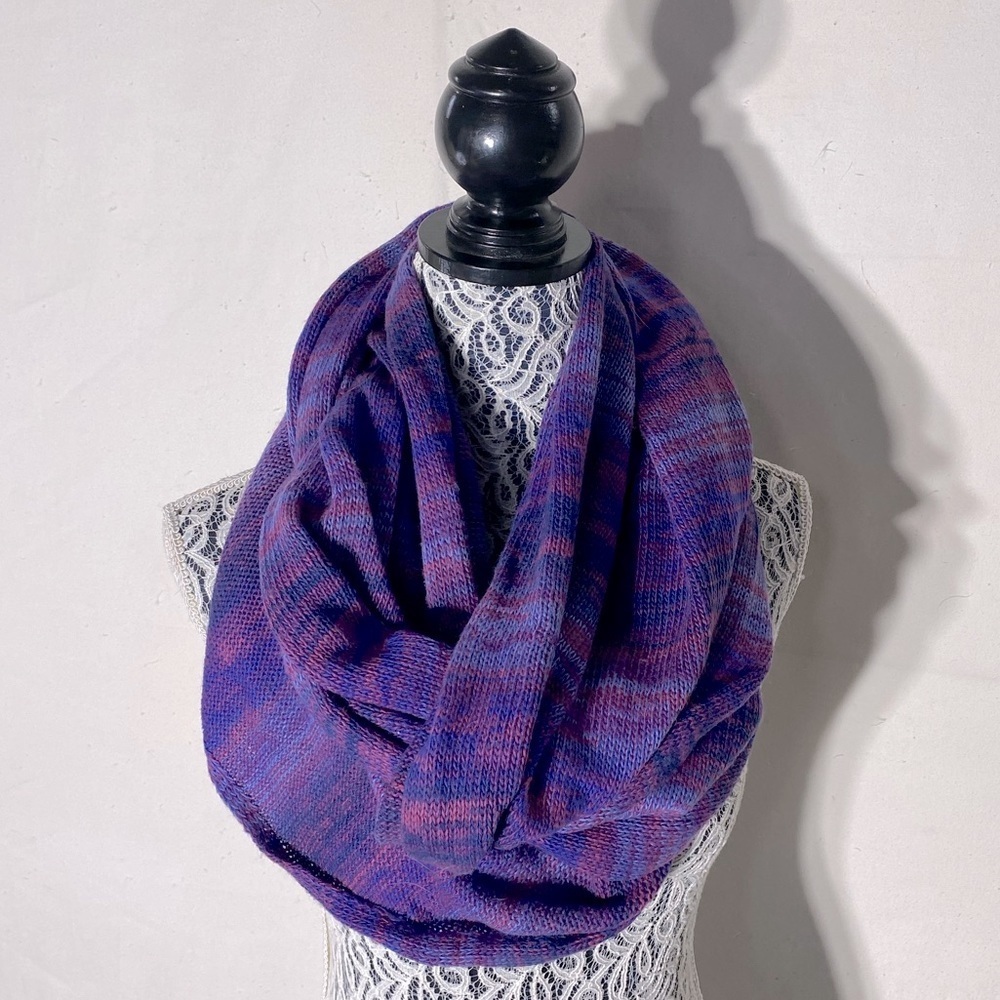 5/$25 Phase 3 Purple Striped Knit Infinity Scarf